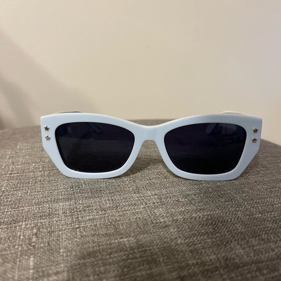 Dior Accessories - Dior White Sunglasses with Black Lenses